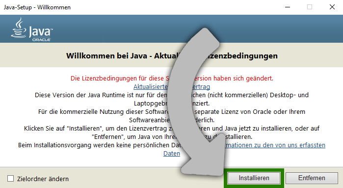 Java Installationsassistent
