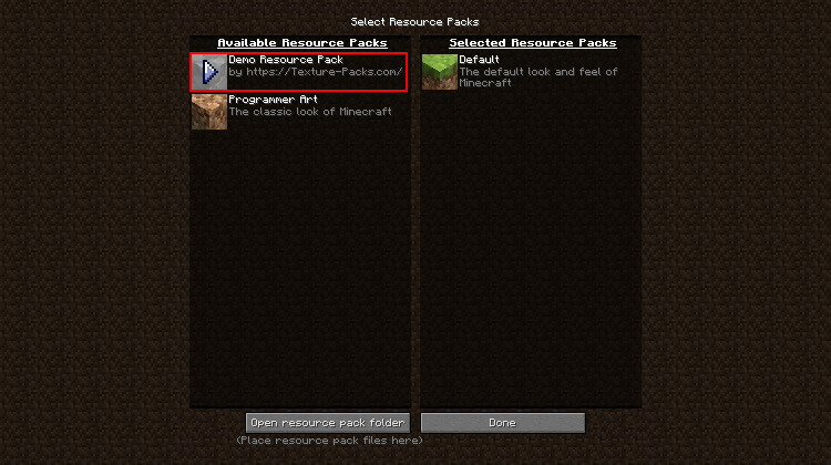 minecraft java how to add texture packs