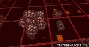 X-Ray Texture Pack in Nether with ancient debris