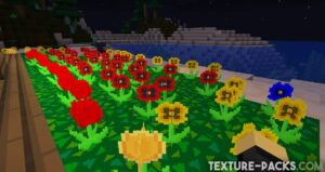 Animal Crossing flowers in Minecraft