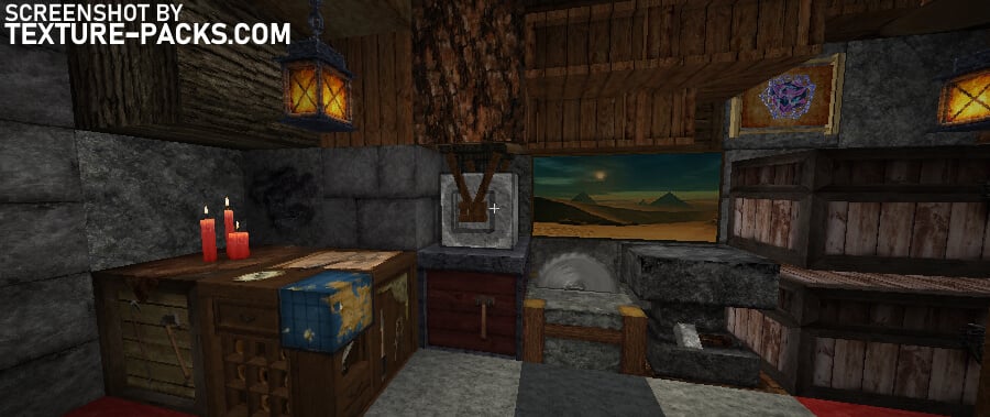 LB Photo Realism texture pack compared to Minecraft vanilla (after)