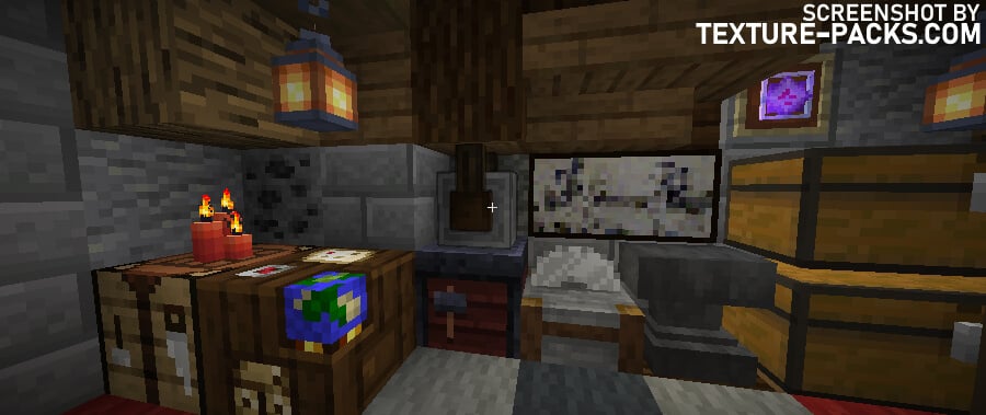 LB Photo Realism texture pack compared to Minecraft vanilla (before)