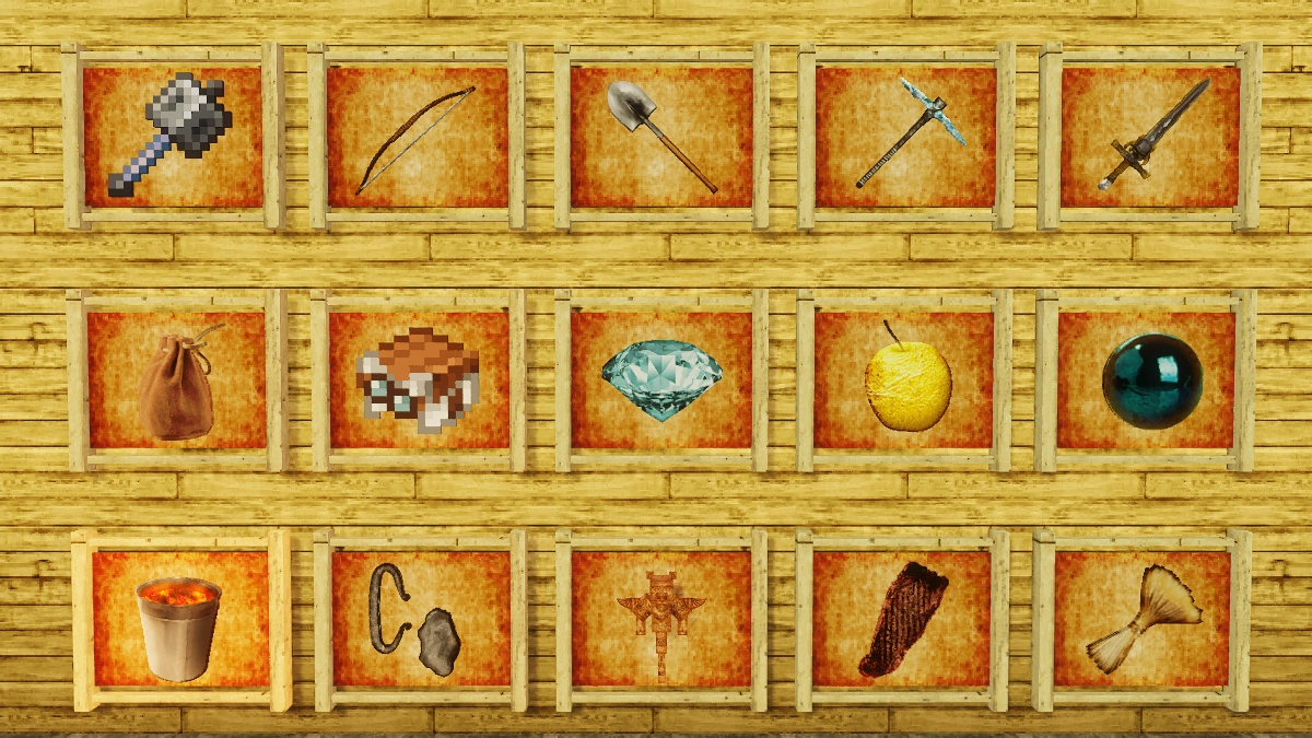 LB Photo Realism items with Sildur's Vibrant shaders: tools, weapons, food and more