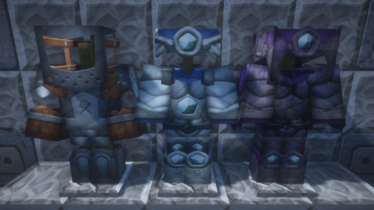 GrungeBDcraft armor with BSL shaders: iron, diamond, netherite