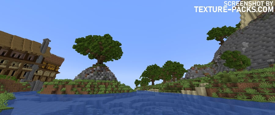 BSL shaders compared to Minecraft vanilla (before)