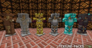 Minecraft armor with Lithos HD textures