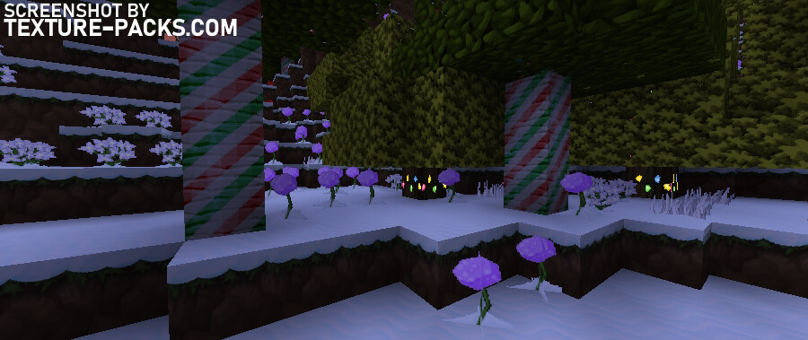XmasBDcraft texture pack compared to Minecraft vanilla (after)