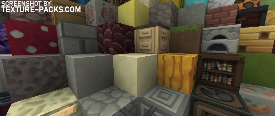 ZigZag texture pack compared to Minecraft vanilla (after)