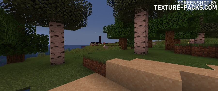 Epic Adventures texture pack compared to Minecraft vanilla (before)