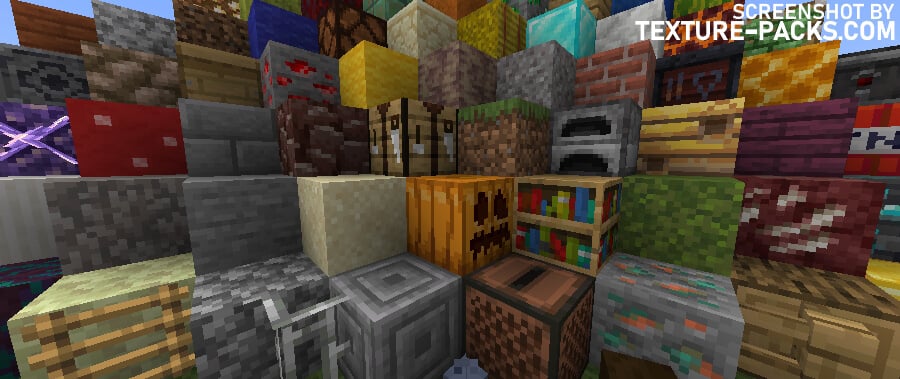 1x1 texture pack compared to Minecraft vanilla (before)