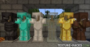 Minecraft armor with high resolution textures