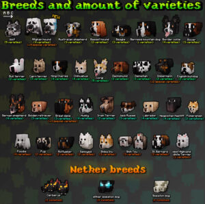 All dog breeds and amount of varieties