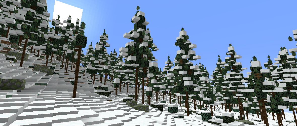 Minecraft landscape without a shader