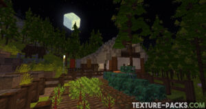 SummerFields texture pack screenshot of the night in Minecraft