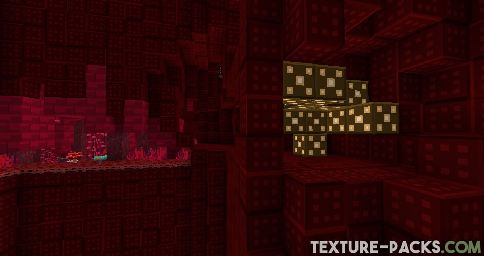 Minecraft nether with Plastic texture pack