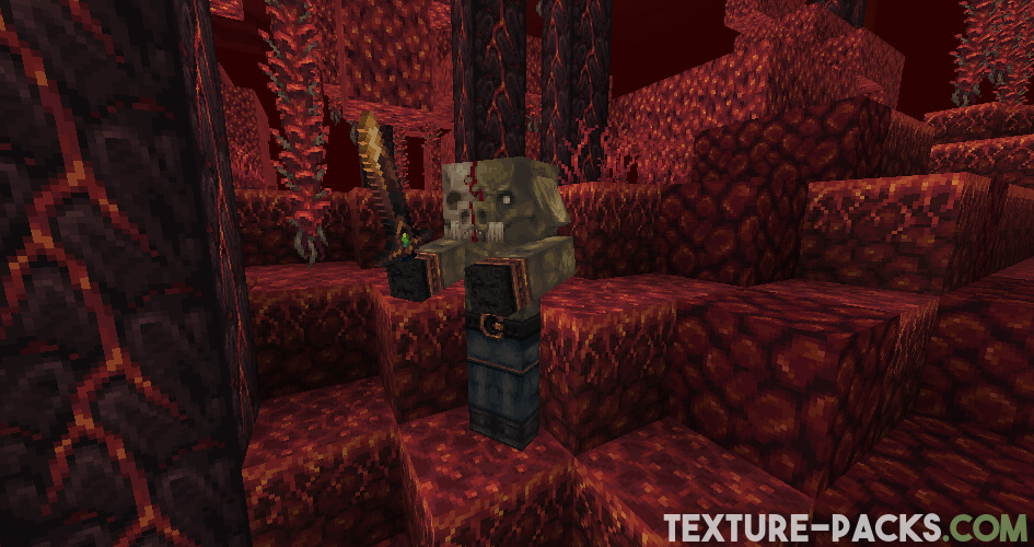 Screenshot of a mob from the Mythic texture pack