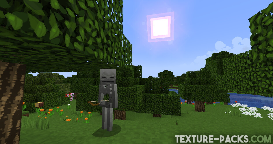 Minecraft sky screenshot with Smooth Operator texture pack