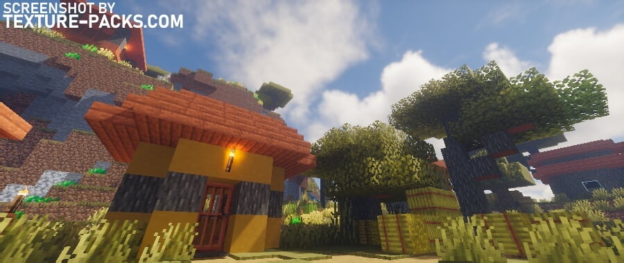 Kappa shaders compared to Minecraft vanilla (after)