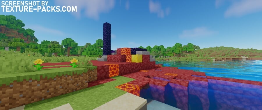 OCEANO shaders compared to Minecraft vanilla (after)