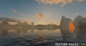 Realistic Minecraft water and sky with SORA shaders (1)
