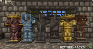 Medieval armor with 16x resolution in Minecraft