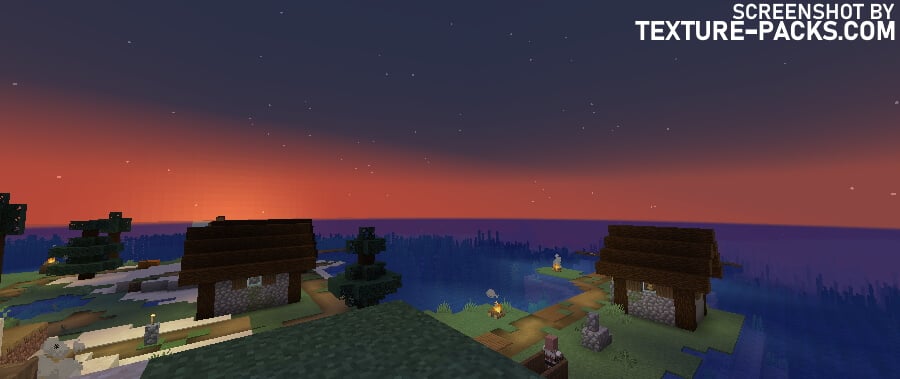 Nostalgia shaders compared to Minecraft vanilla (before)