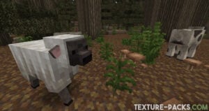 Realistic 3D sheeps in Minecraft