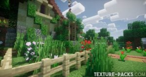 Realistic Minecraft garden screenshot