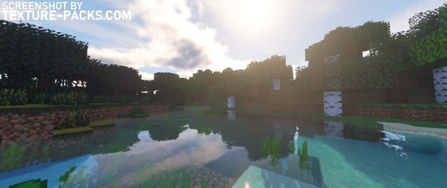 Continuum shaders compared to Minecraft vanilla (after)