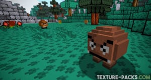 Goomba from Nintendo's Mario game as mob in Minecraft