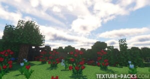 Minecraft environment with Continuum shaders