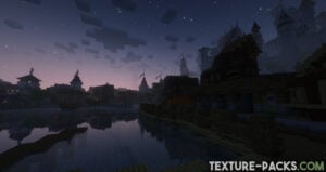 Minecraft night screenshot with Complementary Reimagined shader pack