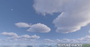 Minecraft sky with animated clouds