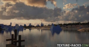 Natural-looking Minecraft landscape with Continuum shaders