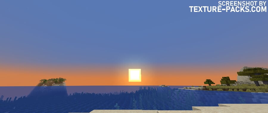 Voyager shaders compared to Minecraft vanilla (before)