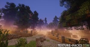 Minecraft with low-end shader (Potato shaders)