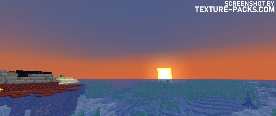 Potato shaders compared to Minecraft vanilla (before)