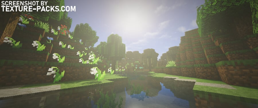 RedHat shaders compared to Minecraft vanilla (after)