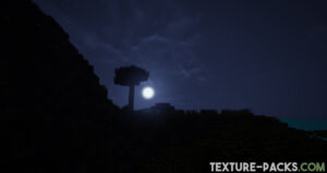 RedHat shaders screenshot of the moon at night