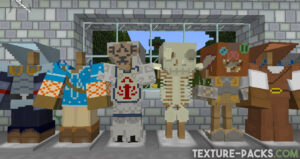 Screenshot of the Zelda armor in Minecraft