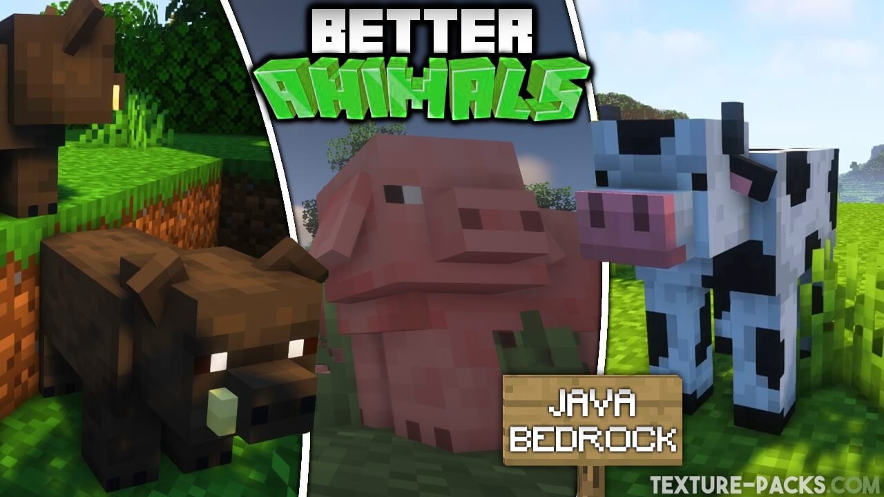 minecraft better animals texture pack