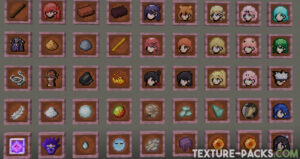 Anime items in Minecraft