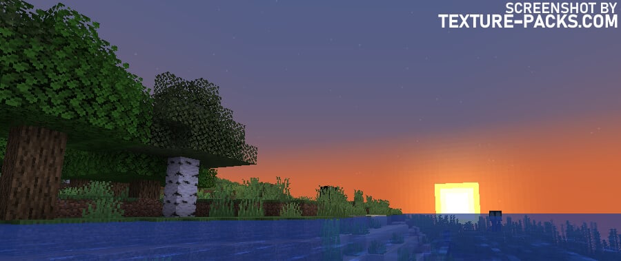 SEUS PTGI shaders compared to Minecraft vanilla (before)