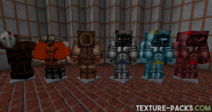 Screenshot of Minecraft horror armors
