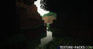 Screenshot of Minecraft with path tracing
