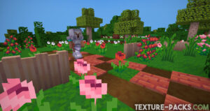 Screenshot of new block models in Minecraft