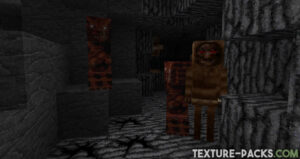 Screenshot of scary Minecraft mobs