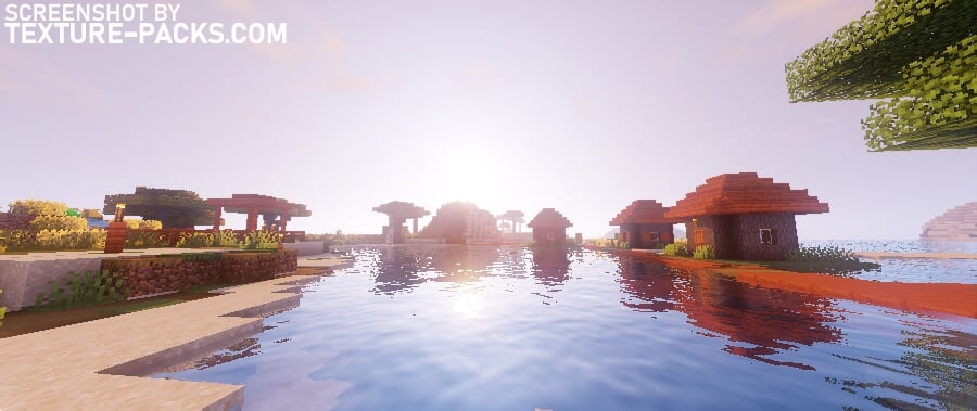 TME shaders compared to Minecraft vanilla (after)
