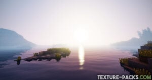 TME shaders screenshot of water and sky