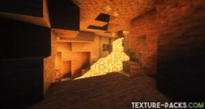 Minecraft block lights cast sharp shadows in caves